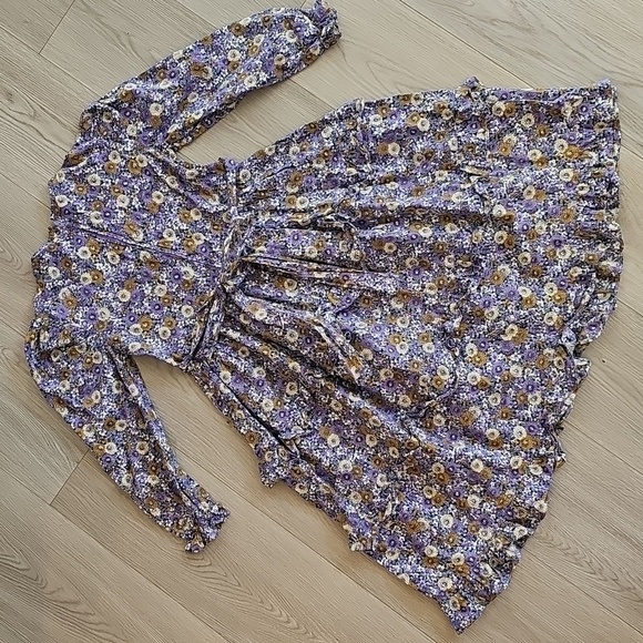 Vintage Ma Poupee Purple Floral Tea Party Dress, Size 7 - Picture 12 of 14